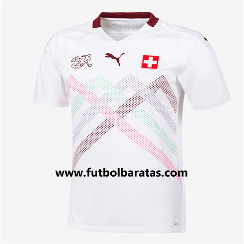 camisetas Suiza 2020-21 Segunda Equipacion