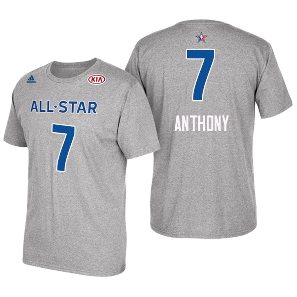 camisetas baloncesto Carmelo Anthony Número 7 all star 2017 Gris