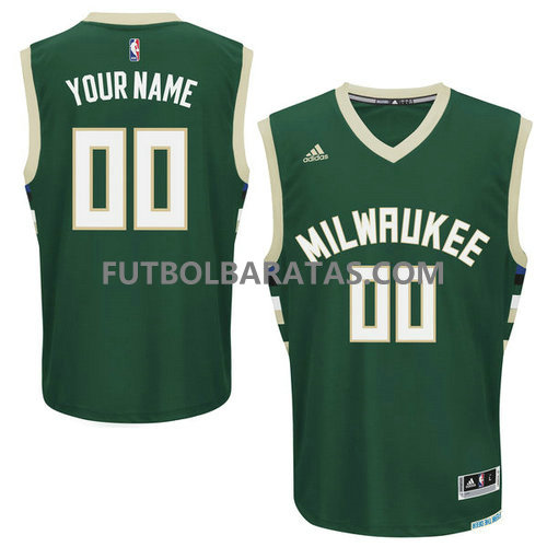 camisetas baloncesto numbro personalizar milwaukee bucks 2017 verde