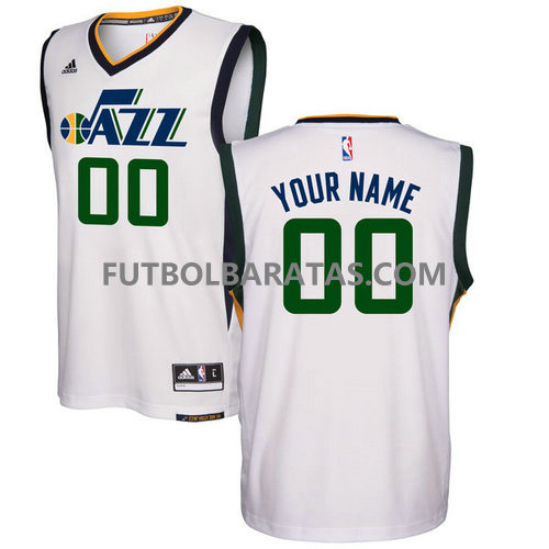 camisetas numbro personalizar utah jazz clasico 2017 blanco