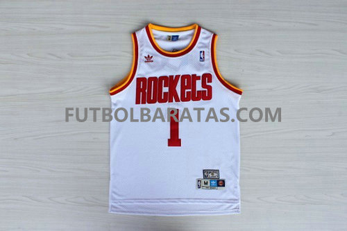 camisetas numero McGrady 1 houston rockets 2017 blanco