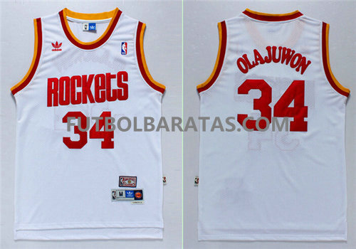 camisetas numero Olajuwon 34 houston rockets 2017 blanco