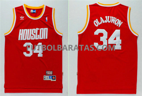 camisetas numero Olajuwon 34 houston rockets 2017 roja