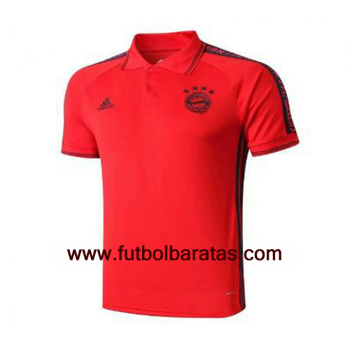 camisetas polo hombre bayern munich 2019-2020 rojo