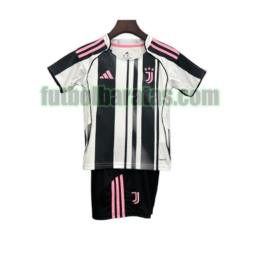 camsieta niño juventus 2025 2026 blanco y negro primera