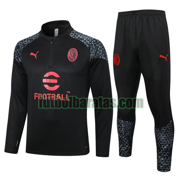 chandal ac milan 2023 24 negro conjunto