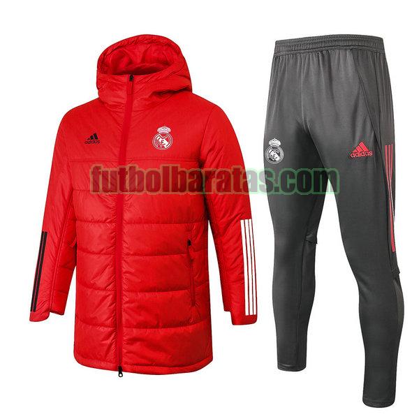 chandal algodon real madrid 2020 2021 rojo conjunto