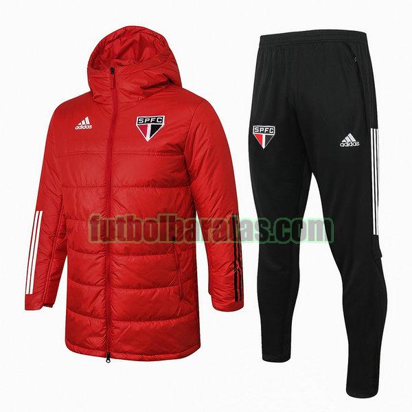 chandal algodon sao paulo 2020 2021 rojo conjunto