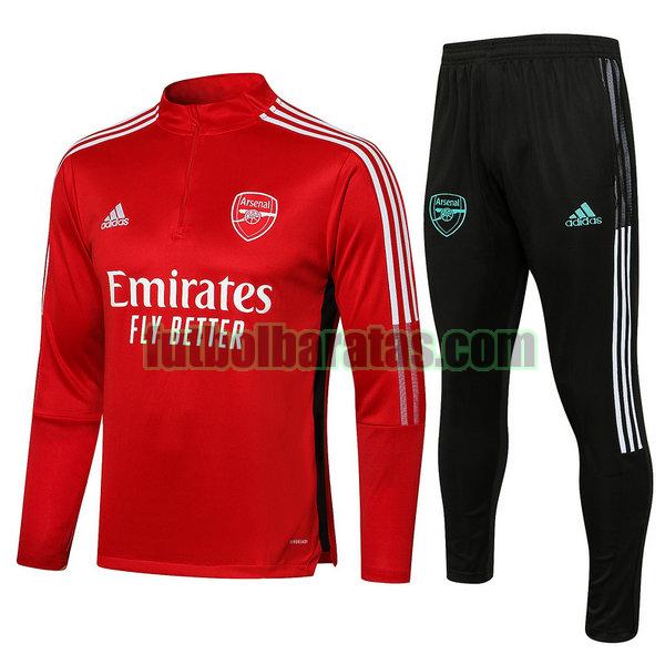 chandal arsenal 2021 2022 rojo conjunto