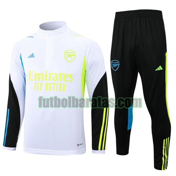 chandal arsenal 2023 24 blanco negro conjunto