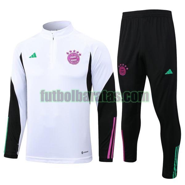 chandal bayern munich 2023 2024 blanco negro conjunto