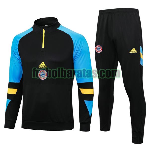 chandal bayern munich 2023 2024 negro azul conjunto