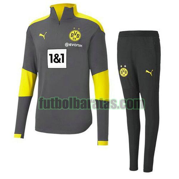 chandal borussia dortmund 2020-2021 gris conjunto