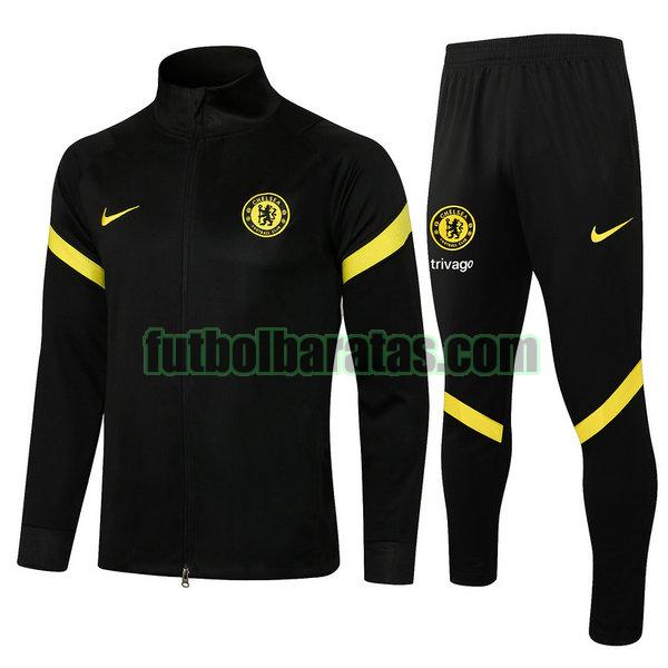 chandal chelsea 21 22 negro conjunto