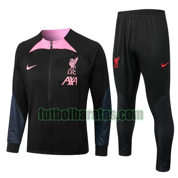 chandal liverpool 2022 2023 negro rosa conjunto