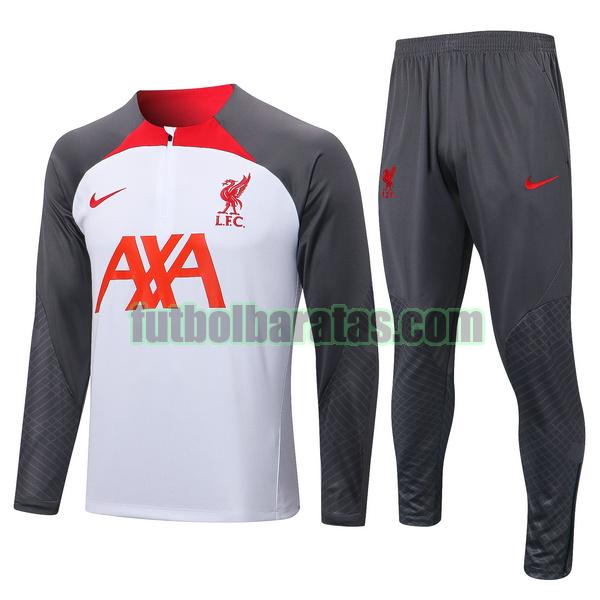 chandal liverpool 2022 23 blanco gris conjunto