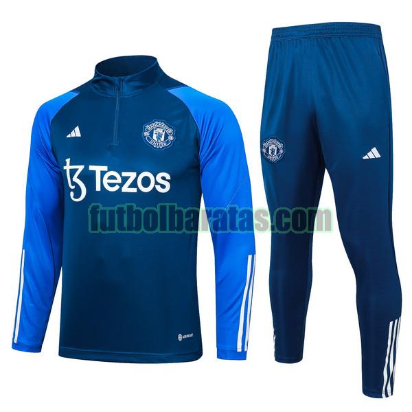 chandal manchester united 2023 2024 azul conjunto