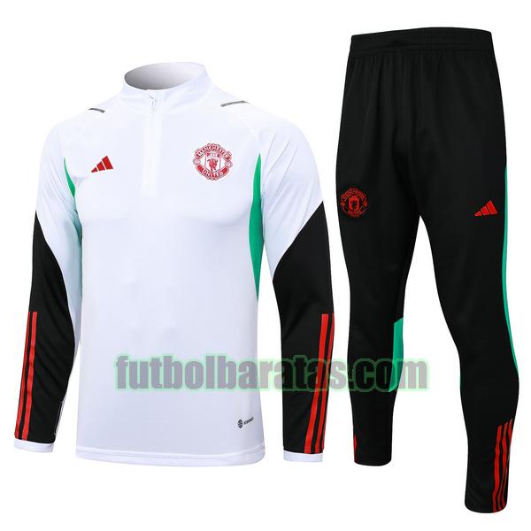 chandal manchester united 2023 2024 blanco negro conjunto