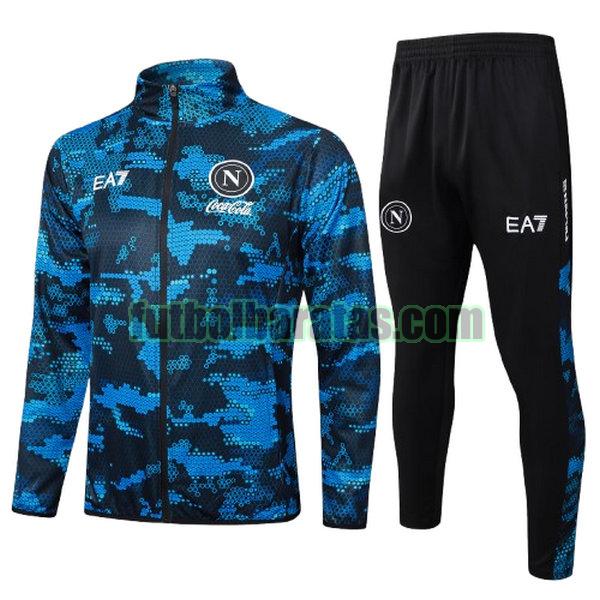 chandal napoli 2024 2025 azul long zipper conjunto