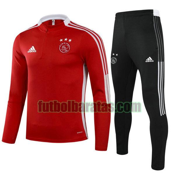 chandal niño ajax 2021 22 rojo conjunto