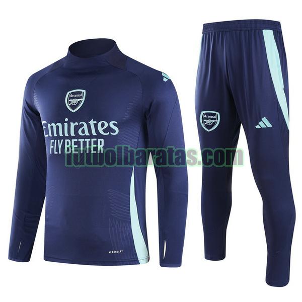 chandal niño arsenal 2024 2025 azul half zipper conjunto