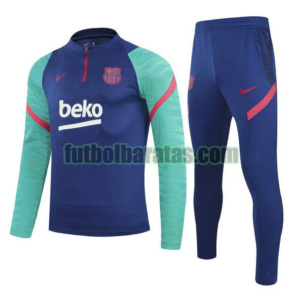 chandal niño barcelona 2021 2022 azul verde conjunto