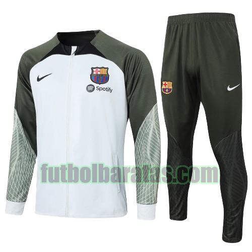 chandal niño barcelona 2023 2024 gris verde conjunto