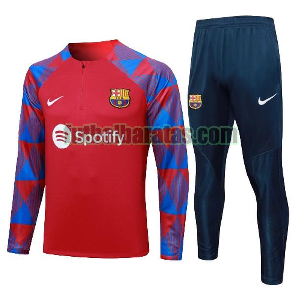 chandal niño barcelona 2023 2024 rojo conjunto