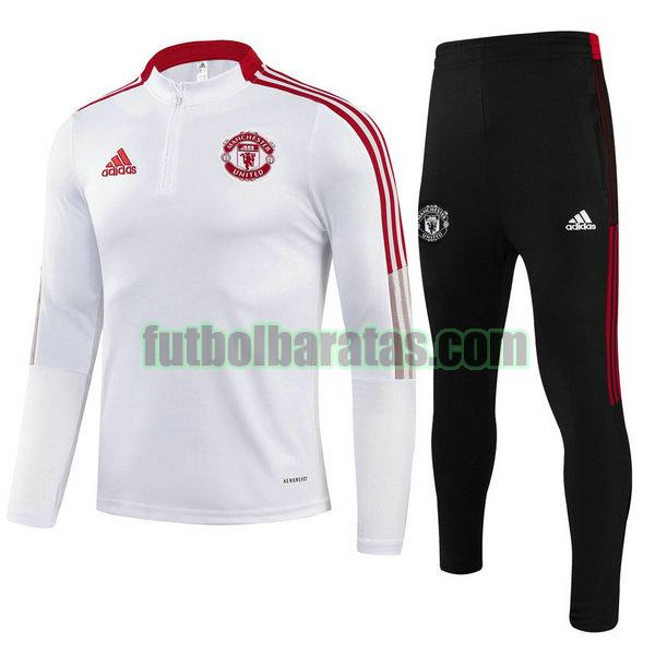 chandal niño manchester united 2021 2022 blanco conjunto