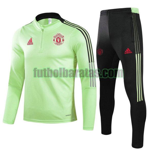 chandal niño manchester united 2021 2022 verde conjunto