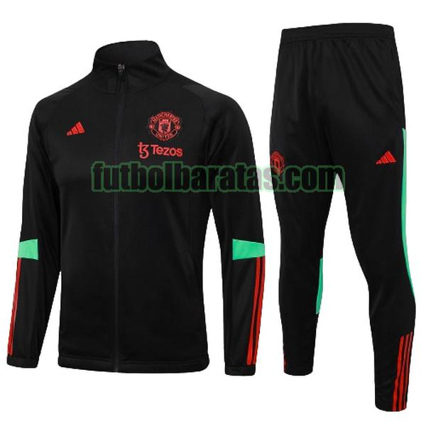 chandal niño manchester united 2023 2024 negro conjunto