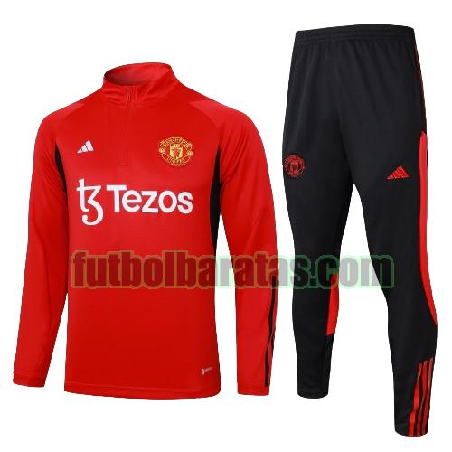 chandal niño manchester united 2023 24 rojo conjunto