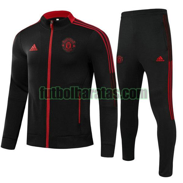 chandal niño manchester united 21 22 negro conjunto