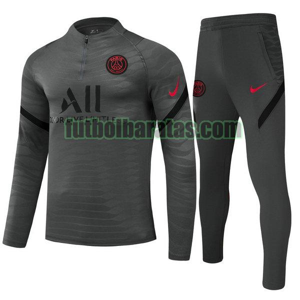 chandal niño paris saint germain 2021 22 gris conjunto