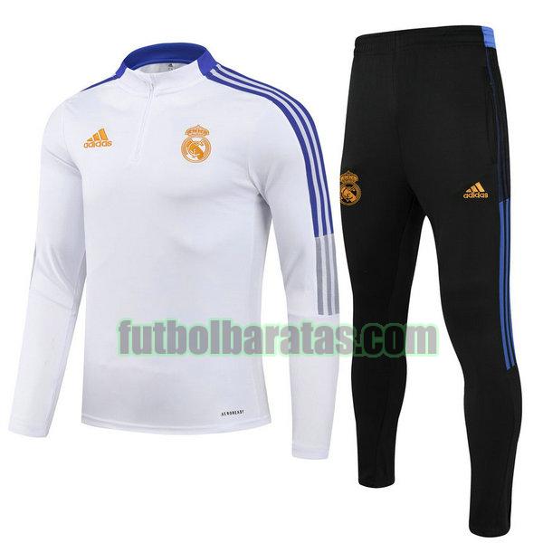 chandal niño real madrid 2021 2022 blanco conjunto