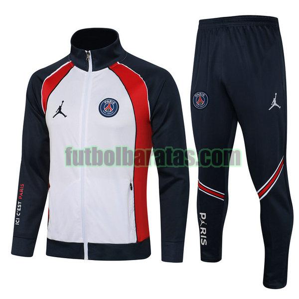 chandal paris saint germain 2021 2022 blanco negro rojo conjunto