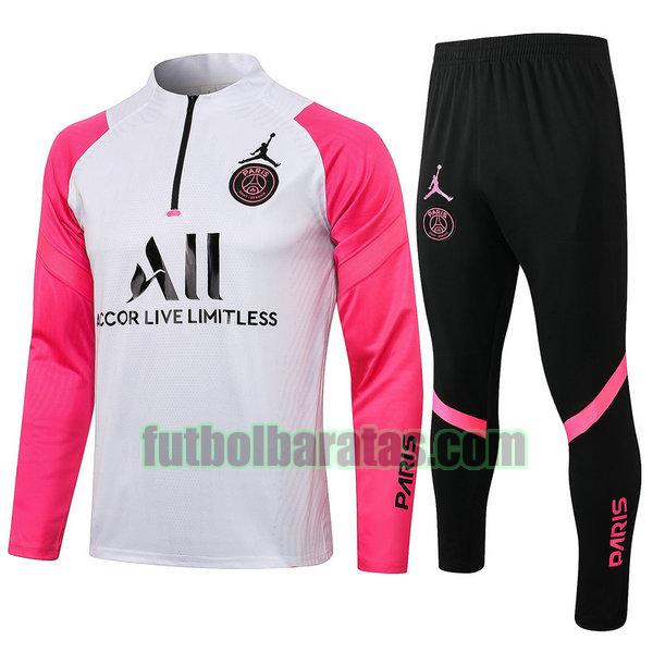 chandal paris saint germain 2021 2022 blanco rosa conjunto