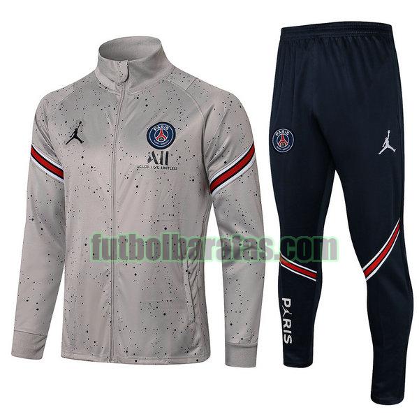 chandal paris saint germain 2021 22 gris conjunto