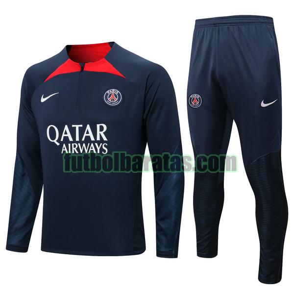 chandal paris saint germain 2022 2023 negro rojo conjunto