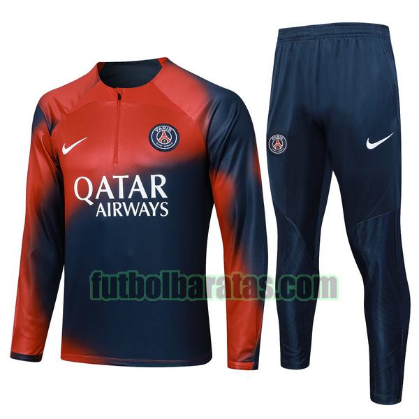 chandal paris saint germain 2023 2024 rojo azul conjunto