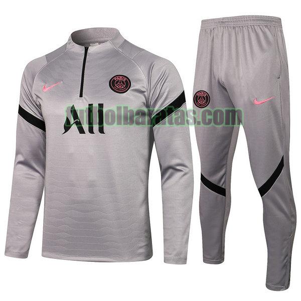 chandal paris saint germain 21 22 gris conjunto