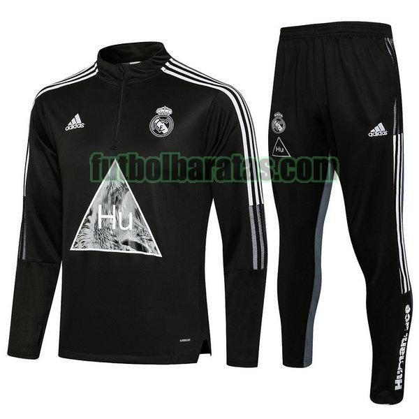 chandal real madrid 2022 negro gris conjunto