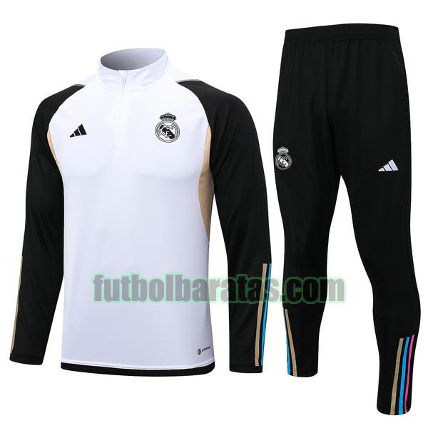 chandal real madrid 2023 24 blanco negro conjunto