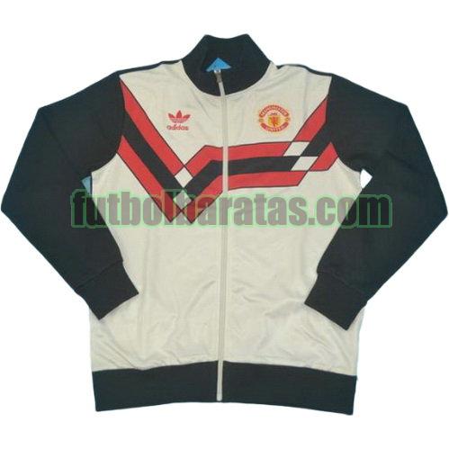 chaqueta manchester united 1990-1992 blanco segunda equipacion