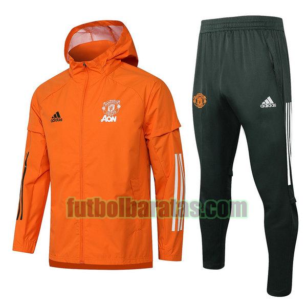 chaqueta manchester united 2021 2022 naranja conjunto