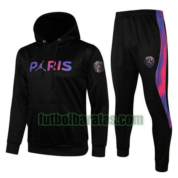 chaqueta paris saint germain 2021 2022 negro púrpura conjunto