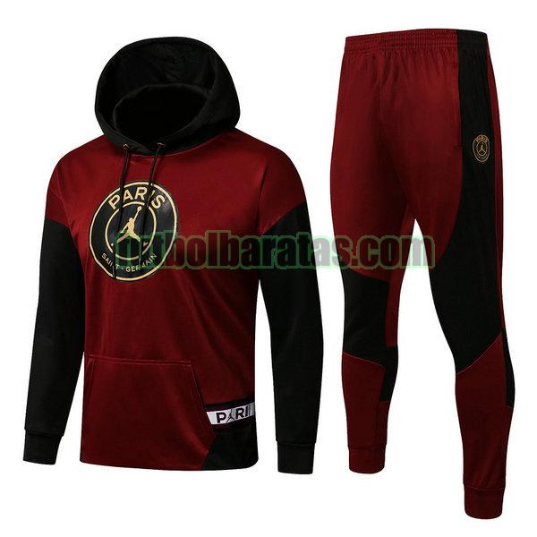 chaqueta paris saint germain 2021 2022 rojo negro conjunto