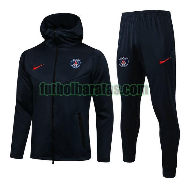 chaqueta paris saint germain 2021 22 azul conjunto