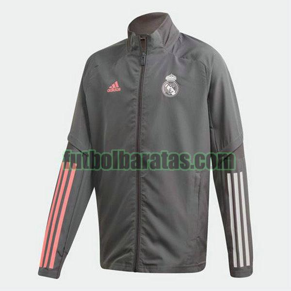 chaqueta real madrid 2020-2021 gris