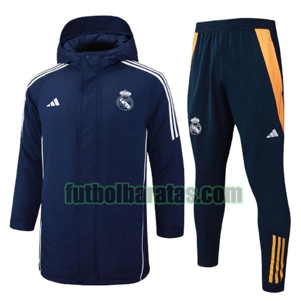 cotton padded clothes real madrid 2024 2025 azul conjunto